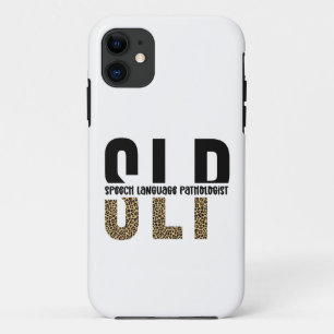 SLP cheetah print Speech language pathologist gift iPhone 11 Case