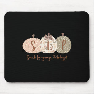 Slp Pumpkin Speech Language Pathologist Fall Autum Mouse Mat