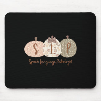 Slp Pumpkin Speech Language Pathologist Fall Autum Mouse Mat