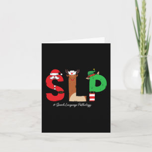 SLP Speech Language Pathologist Christmas SLP Sant Card