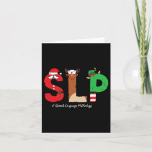 Slp Speech Language Pathologist Christmas Slp Sant Card