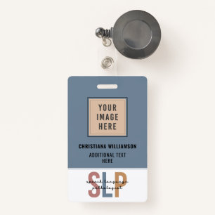 SLP Speech Language Pathologist ID Badge