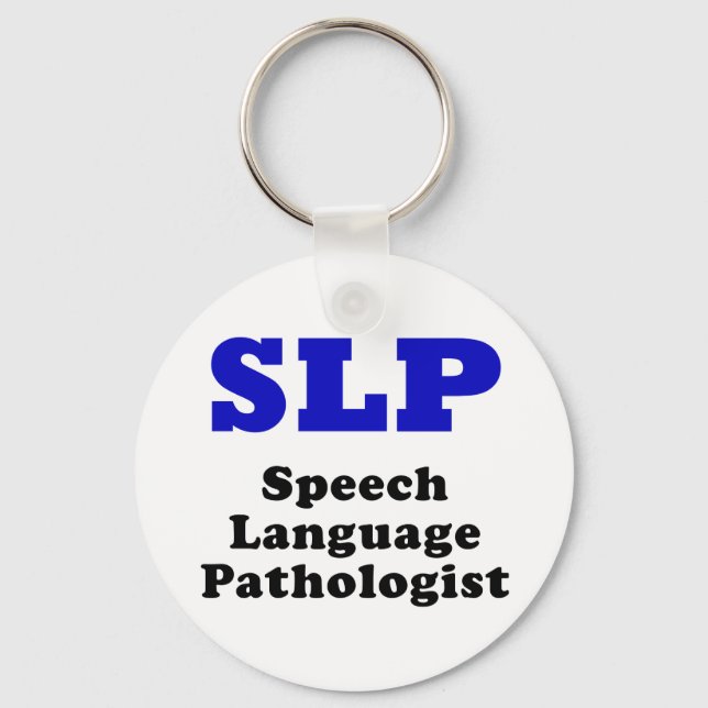 SLP Speech Language Pathologist Key Ring (Front)