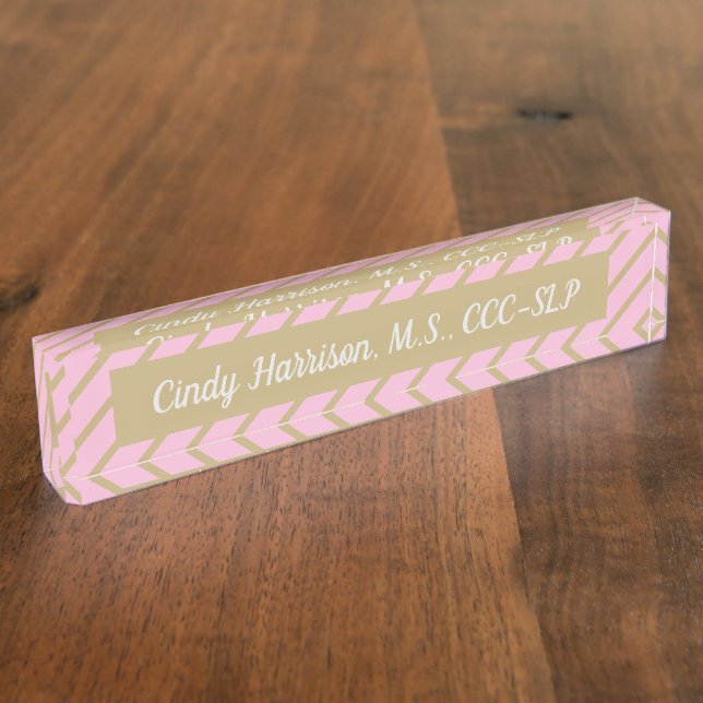 SLP (Speech language pathologist)name plate (Side)