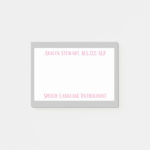 SLP (Speech language pathologist) post it notes