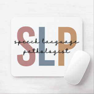 SLP Speech Language Pathologist Retro Mouse Mat