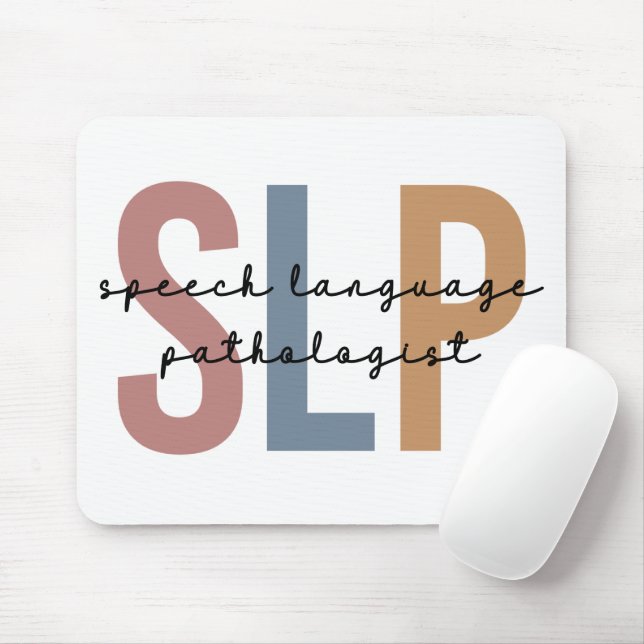 SLP Speech Language Pathologist Retro Mouse Mat (With Mouse)
