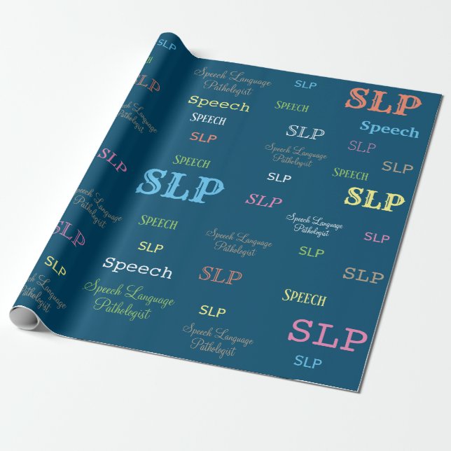 SLP (Speech language pathologist)wrapping paper (Unrolled)