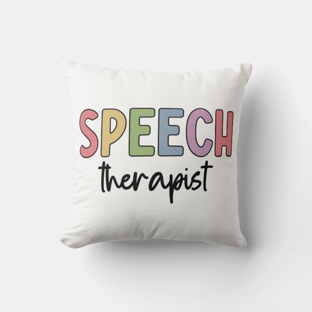 SLP Speech Pathologist Speech Therapist Cushion (Front)