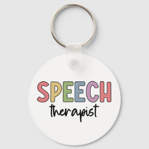 SLP Speech Pathologist Speech Therapist Key Ring