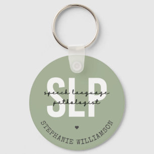 SLP Speech Pathologist Speech Therapist Key Ring
