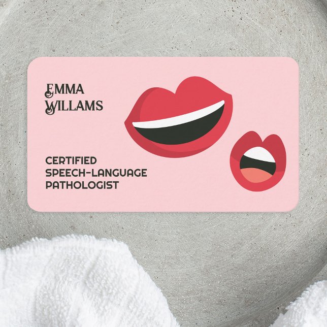 SLP Speech Therapist Business Card (Speech Therapist Business Cards)