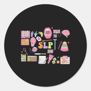 Slp Speech Therapy Speech Language Pathologist App Classic Round Sticker