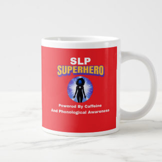 SLP Superhero Powered By Caffeine and Phono... Large Coffee Mug
