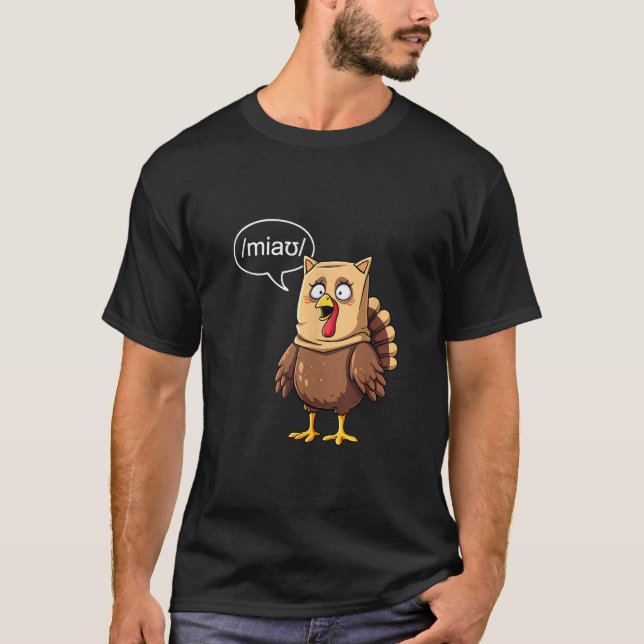 SLP Turkey Cat Cute Speech Language Pathologist Th T-Shirt (Front)