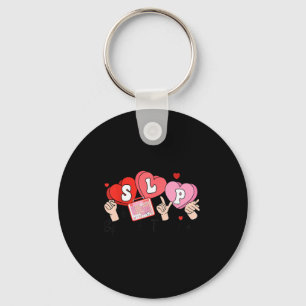 Slp Valentine's Day Speech Language Pathologist St Key Ring