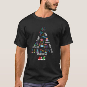 SLP Xmas Tree Ornaments Therapist Christmas Speech T-Shirt