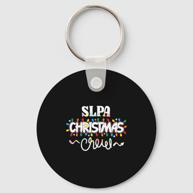 Slpa Christmas Crew Speech Pathology Istant Xma  Key Ring (Front)
