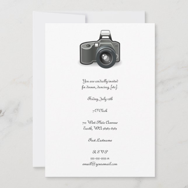 SLR Camera Invitation (Front)