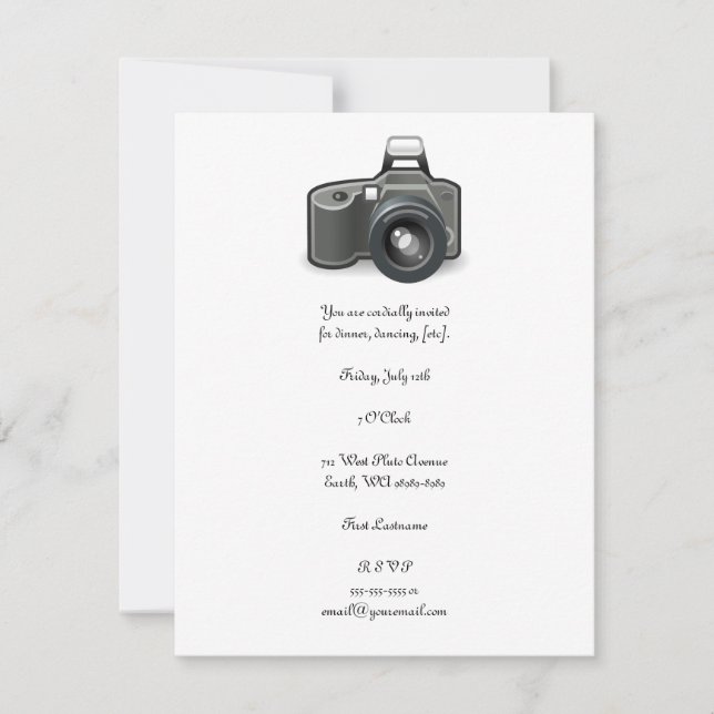 SLR Camera Invitation (Front)