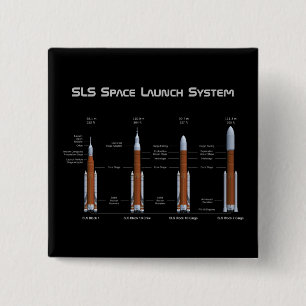 SLS Space Launch System 15 Cm Square Badge