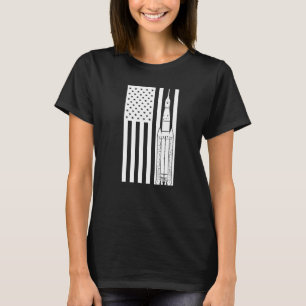 SLS Space Launch System Rocket American Flag T-Shirt