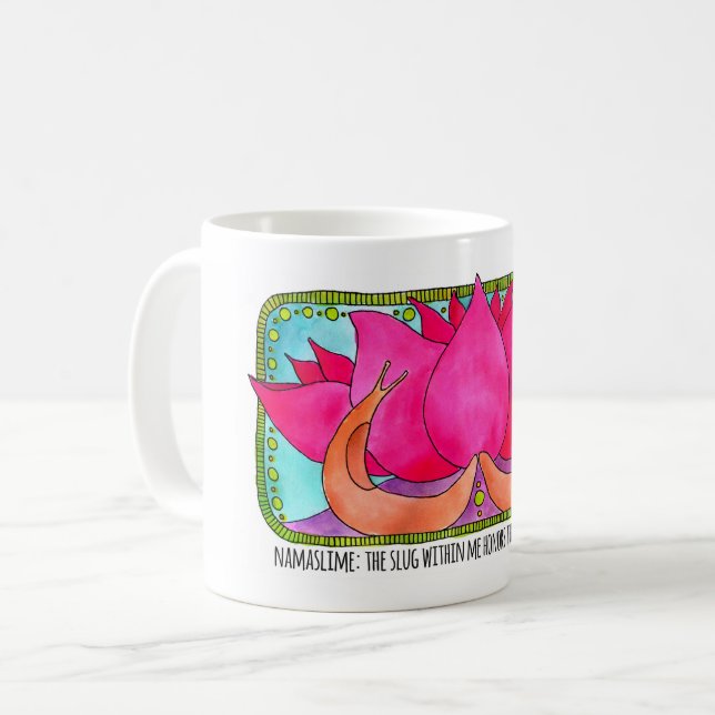 Slug and Lotus mug (Front Left)