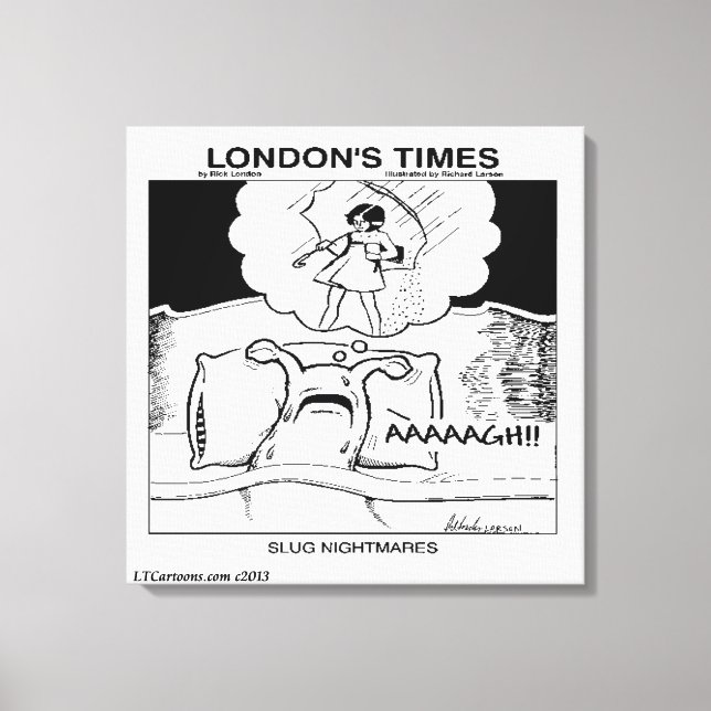 Slug Nightmares Classic LTCartoons Comic Canvas Print (Front)