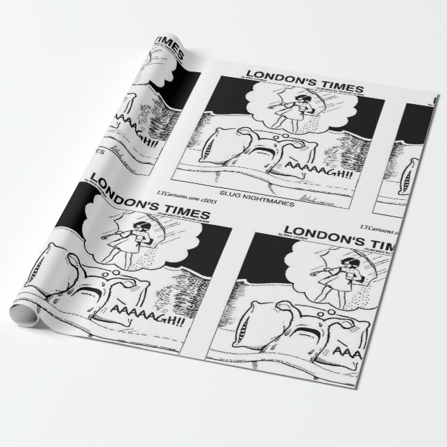 Slug Nightmares Classic LTCartoons Comic Wrapping Paper (Unrolled)