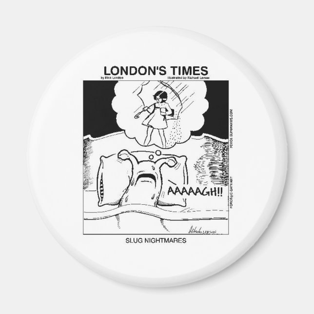 Slug Nightmares Funny Cartoon Gifts & Tees Magnet (Front)