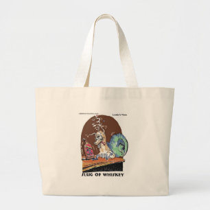 Slug Of Whiskey Funny Snail Gifts & Tees Large Tote Bag