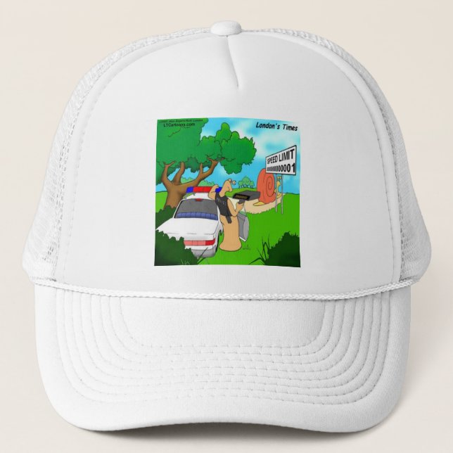 Slug Traffic Cop Funny Trucker Hat (Front)