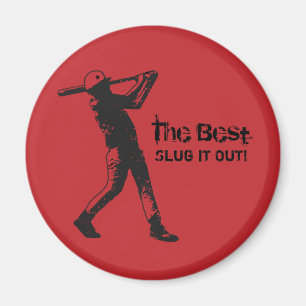 Slugger Baseball Player Quote Magnet