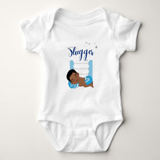 Slugger boy baby  bodysuit (Front)