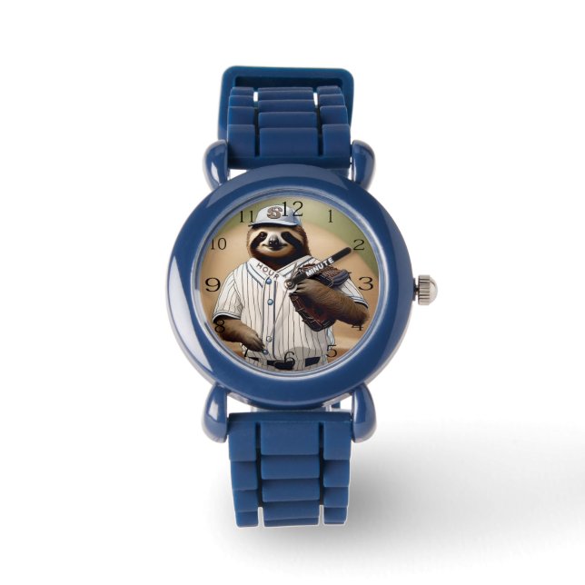 "Slugger Sloth: Slow and Steady at the Plate" Watch (Front)