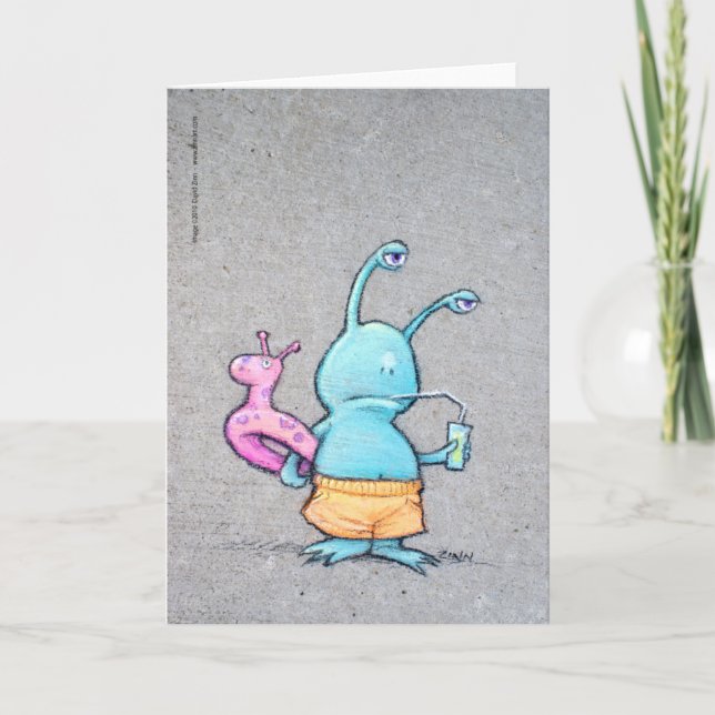 sluggo at the beach card (Front)