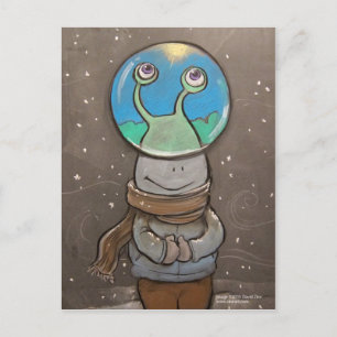 sluggo's anti-snow globe postcard