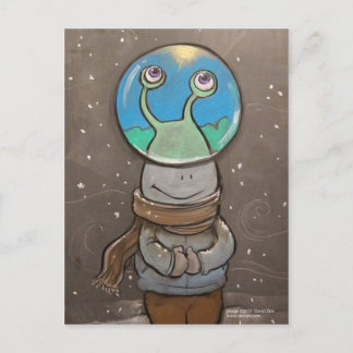sluggo's anti-snow globe postcard