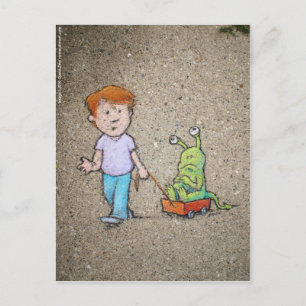 sluggo's wagon postcard