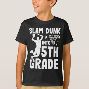 Slum Dank Into 5th Grade Ck To School Hoop Net Boy T-Shirt