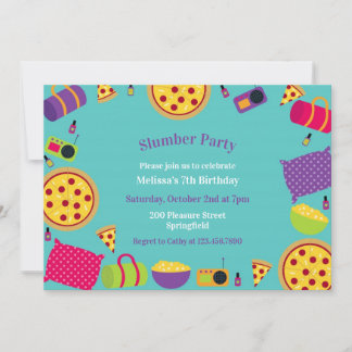 Slumber Birthday Party Flat Invitation