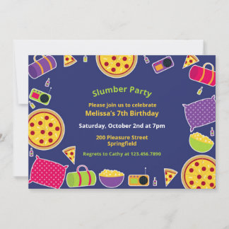 Slumber Birthday Party Flat Invitation
