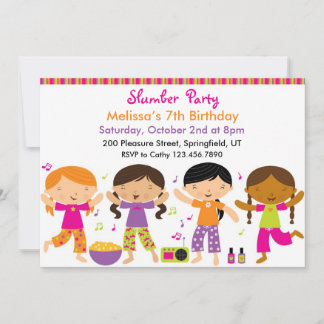 Slumber Birthday Party Flat Invitation