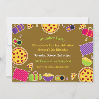 Slumber Birthday Party Flat Invitation