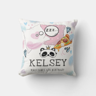 Slumber Birthday Party Guest Personalised Cushion