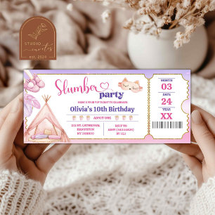 Slumber Birthday Party Ticket