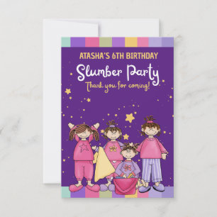 Slumber Birthday Party with Friends Invitation