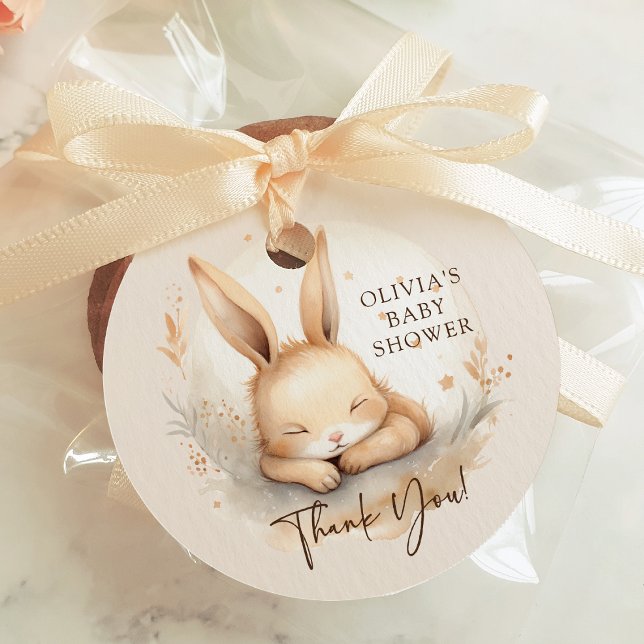 Slumber Bunny Baby Shower Favour Gift Tag (Creator Uploaded)