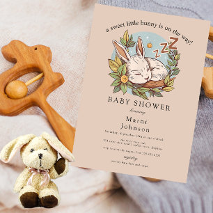 Slumber Bunny Baby Shower Invitation