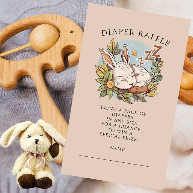 Slumber Bunny Diaper Raffle Enclosure Card (Creator Uploaded)